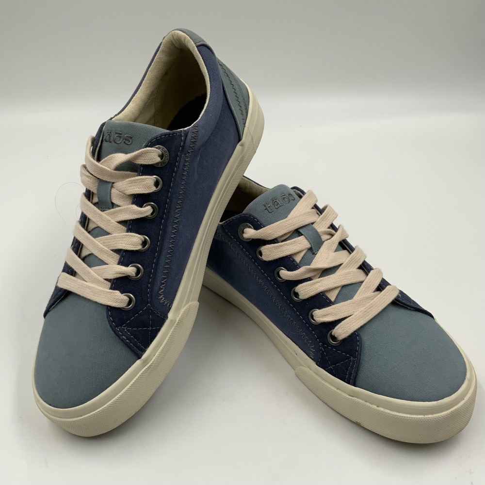 Taos Fabfeet Canvas Sneakers Women's Lace Up Comfort Casual Shoes Blue